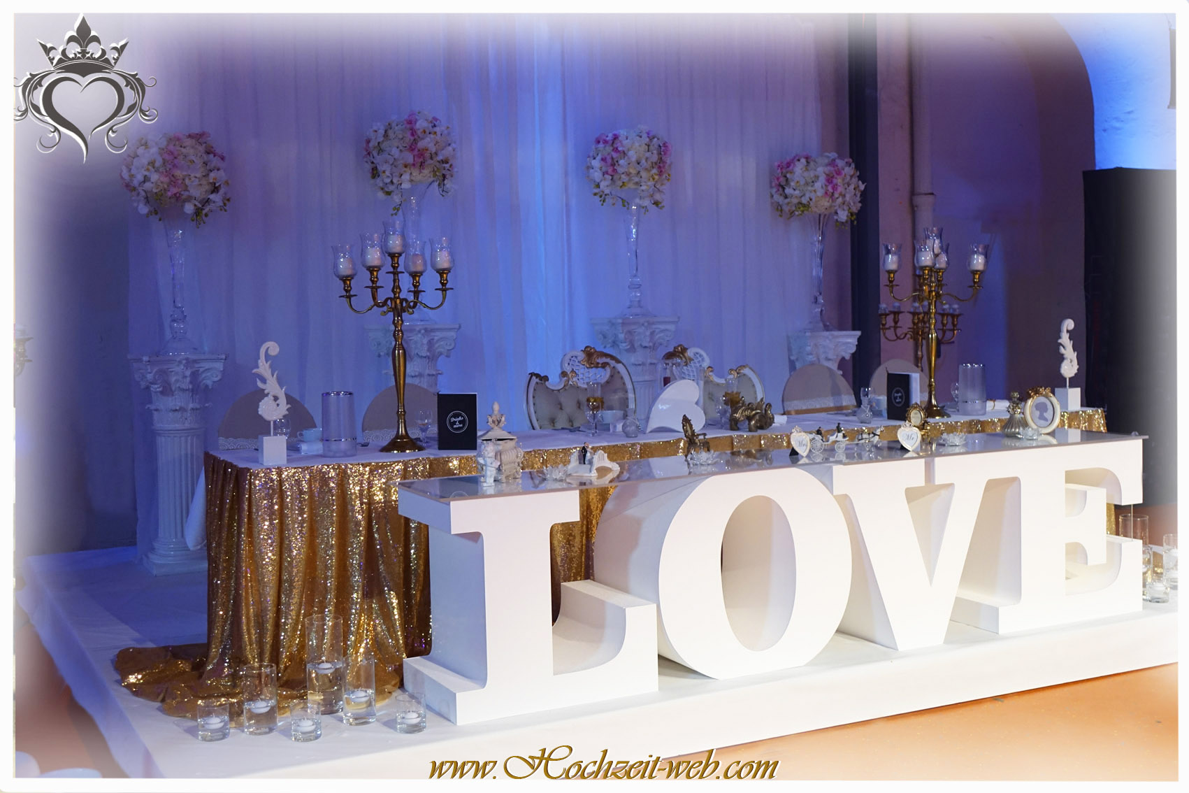 Hochzeitsdekoration-Brauttisch -LOVE-wei